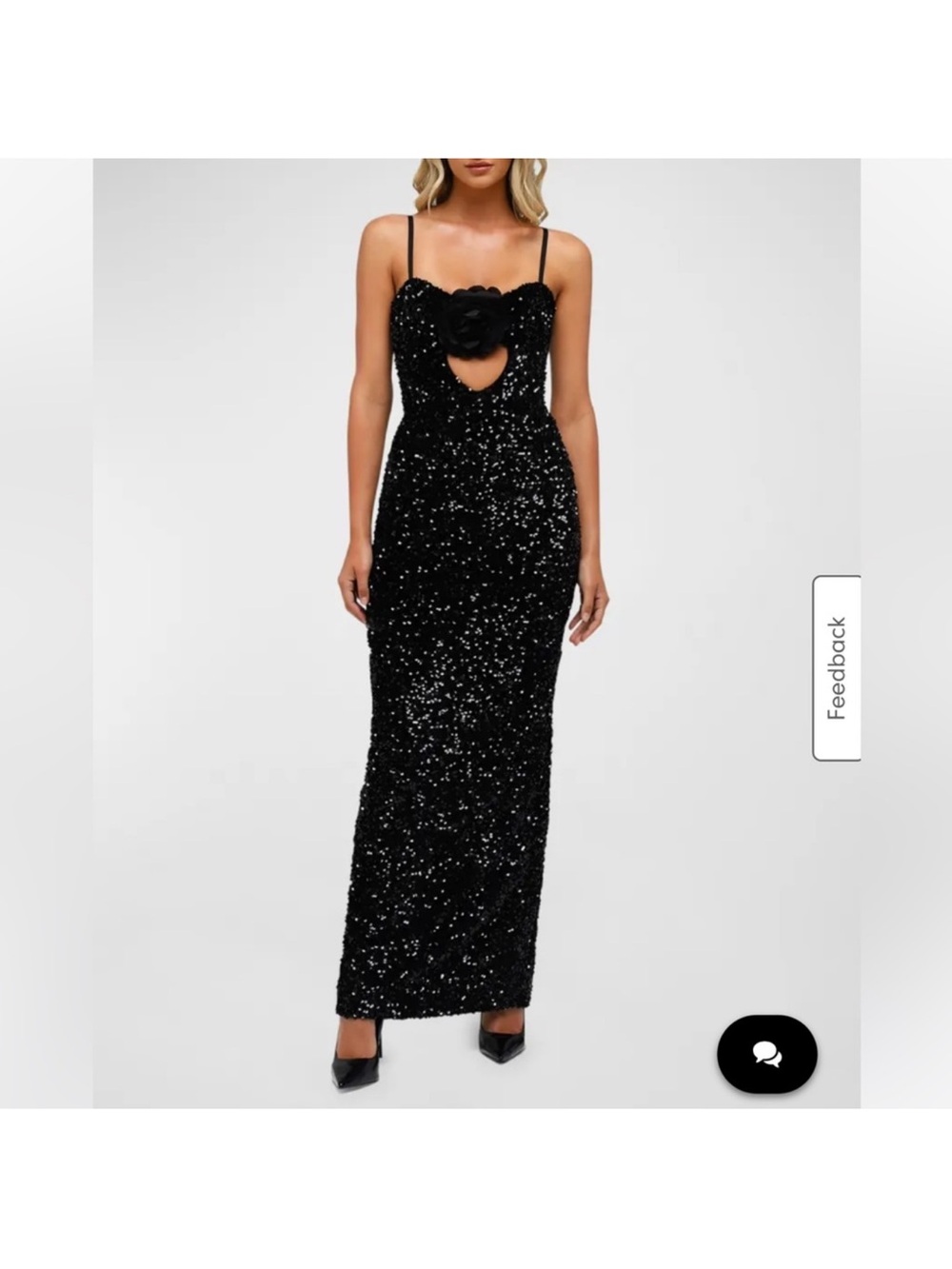 Helsi Black Sequin Maxi Dress